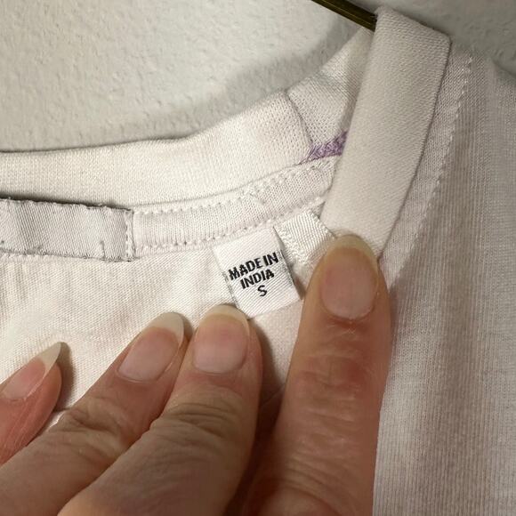 GUESS White Graphic Logo Short Sleeve 100% Cotton T-Shirt Women's Small - Picture 3 of 7